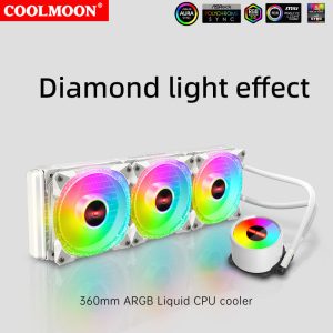 COOLMOON 360 Aio ARGB Liquid CPU Cooler