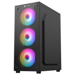 Xtreme 100E Mid Tower ATX Black Desktop Casing With 4 RGB Fan